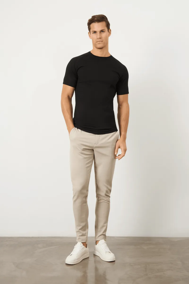 3 Pack Athletic Fit Crew Neck T-Shirt in Black