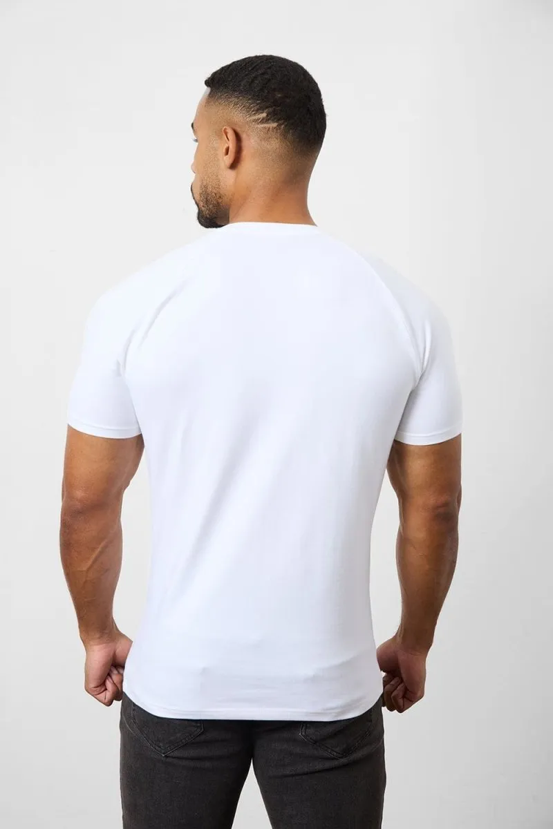 3 Pack Athletic Fit Crew Neck T-Shirt in Sage/ White/ Sand