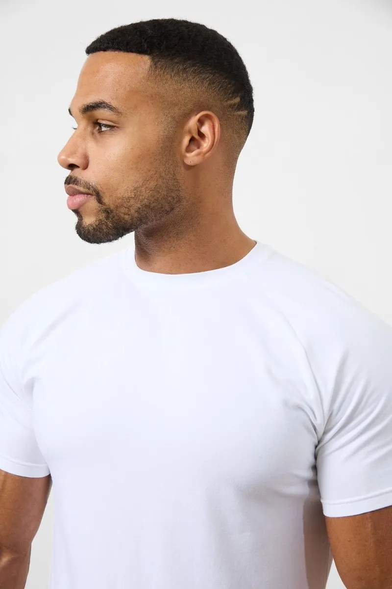 3 Pack Athletic Fit Crew Neck T-Shirt in Sage/ White/ Sand