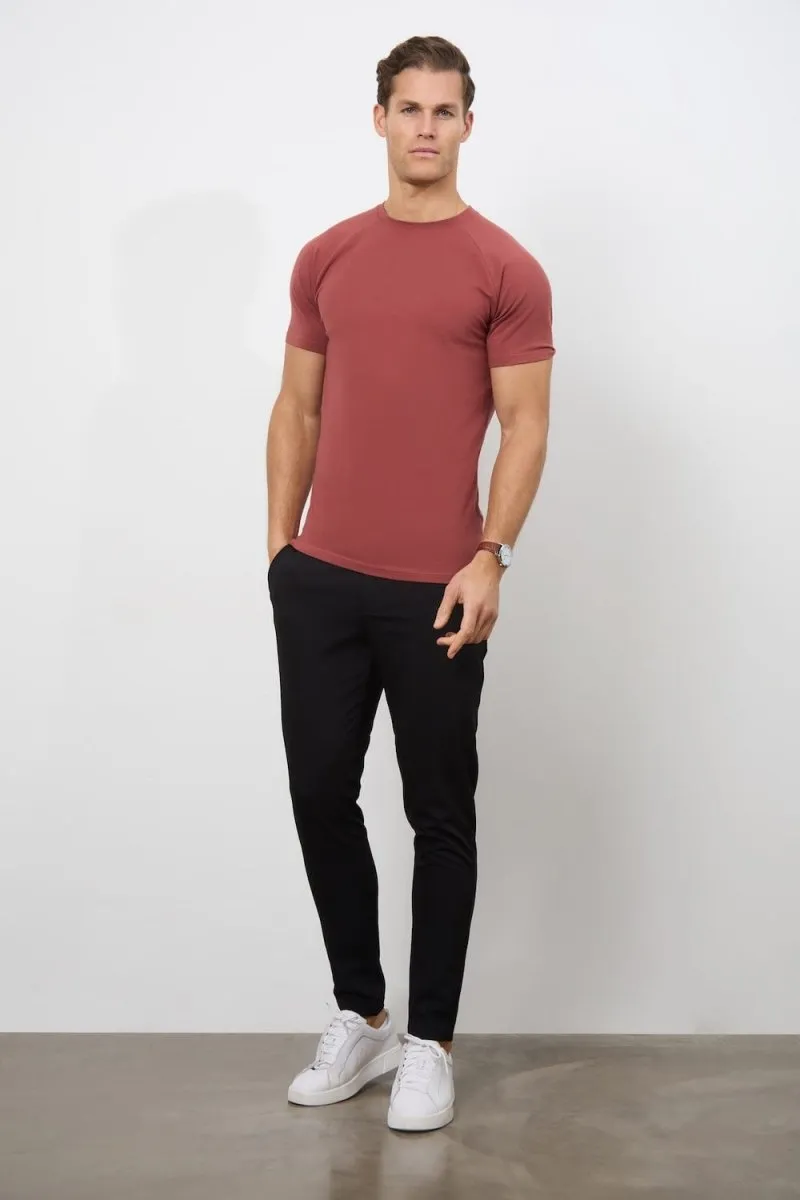 5 Pack Athletic Fit Crew Neck T-Shirt in Faded Terracotta/ Dusty Lilac/ Blue/ Sage/ Sand