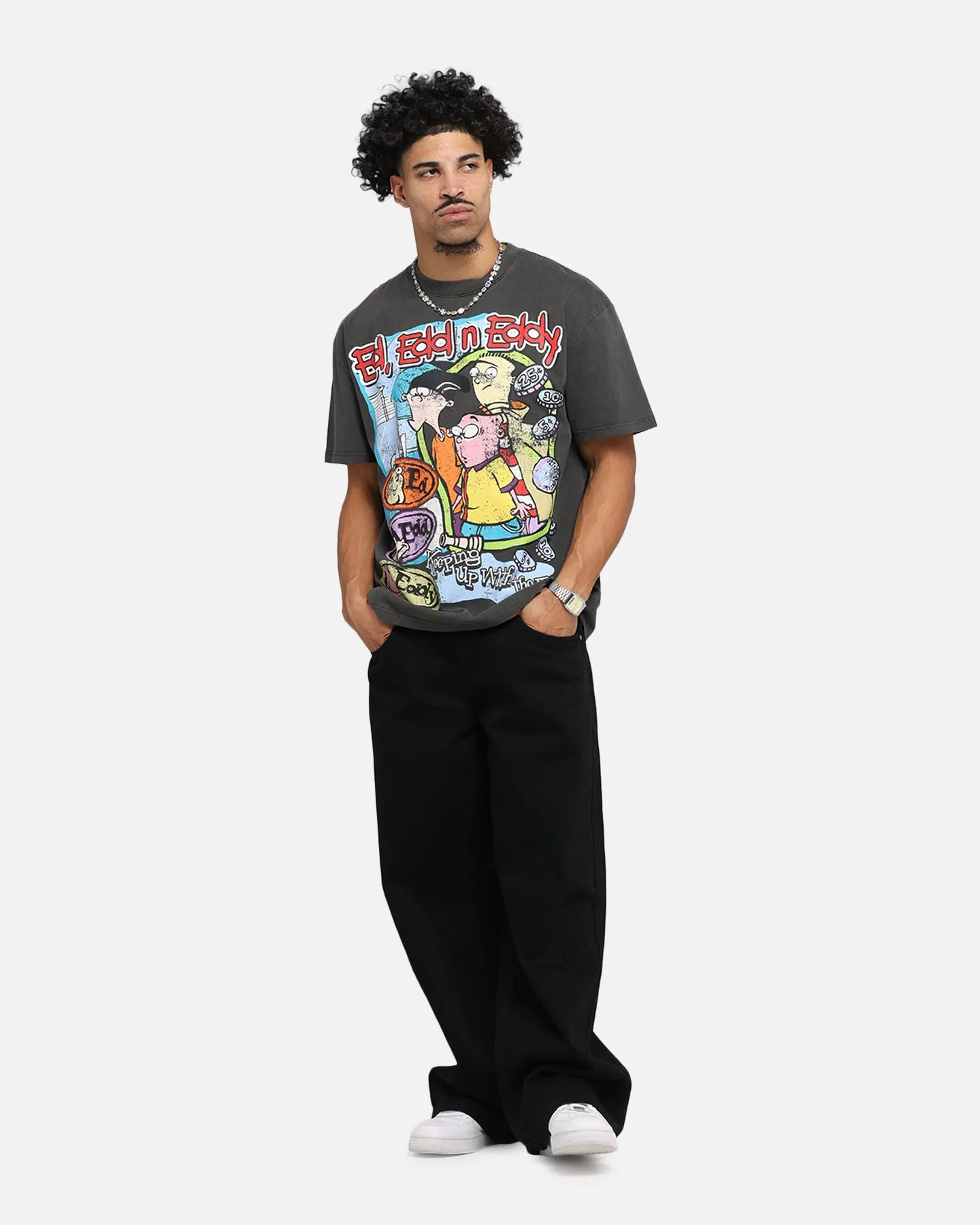 American Thrift X Cartoon Network Ed Edd N Eddy Heavy T-Shirt Black Wash