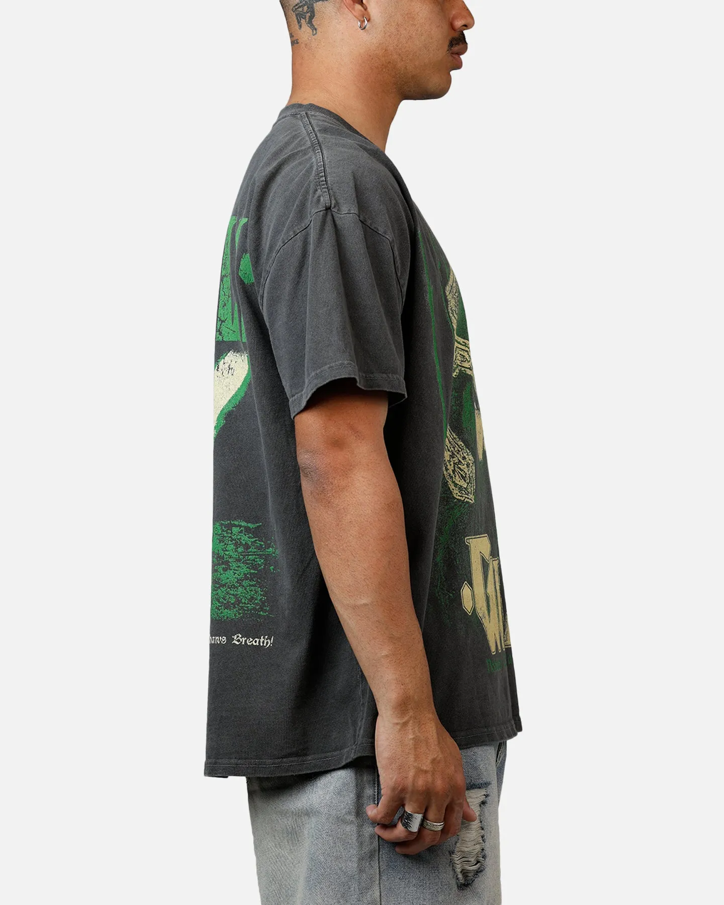 American Thrift X Lord Of The Rings Gimli Toss Heavyweight T-Shirt Black Wash