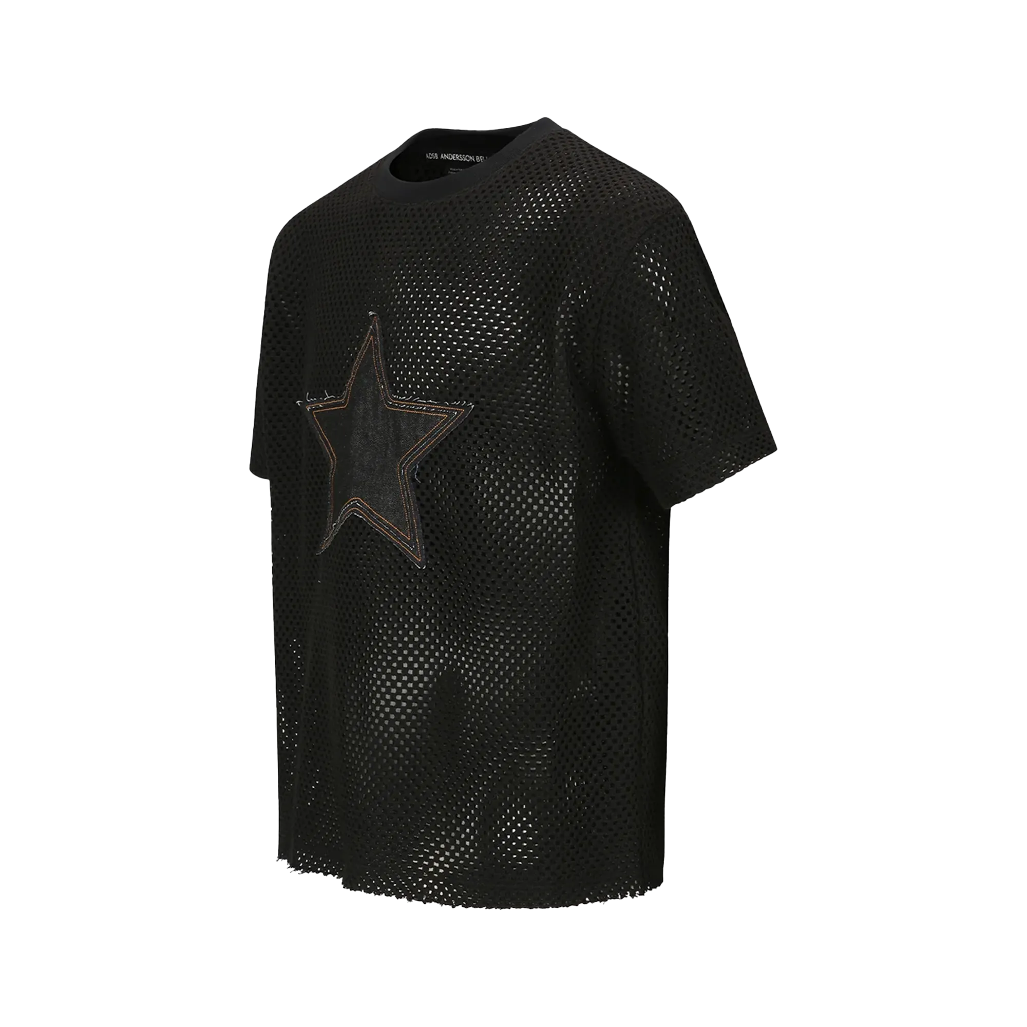 Andersson Bell Star Patch Mesh T-Shirts Black ATB1295M