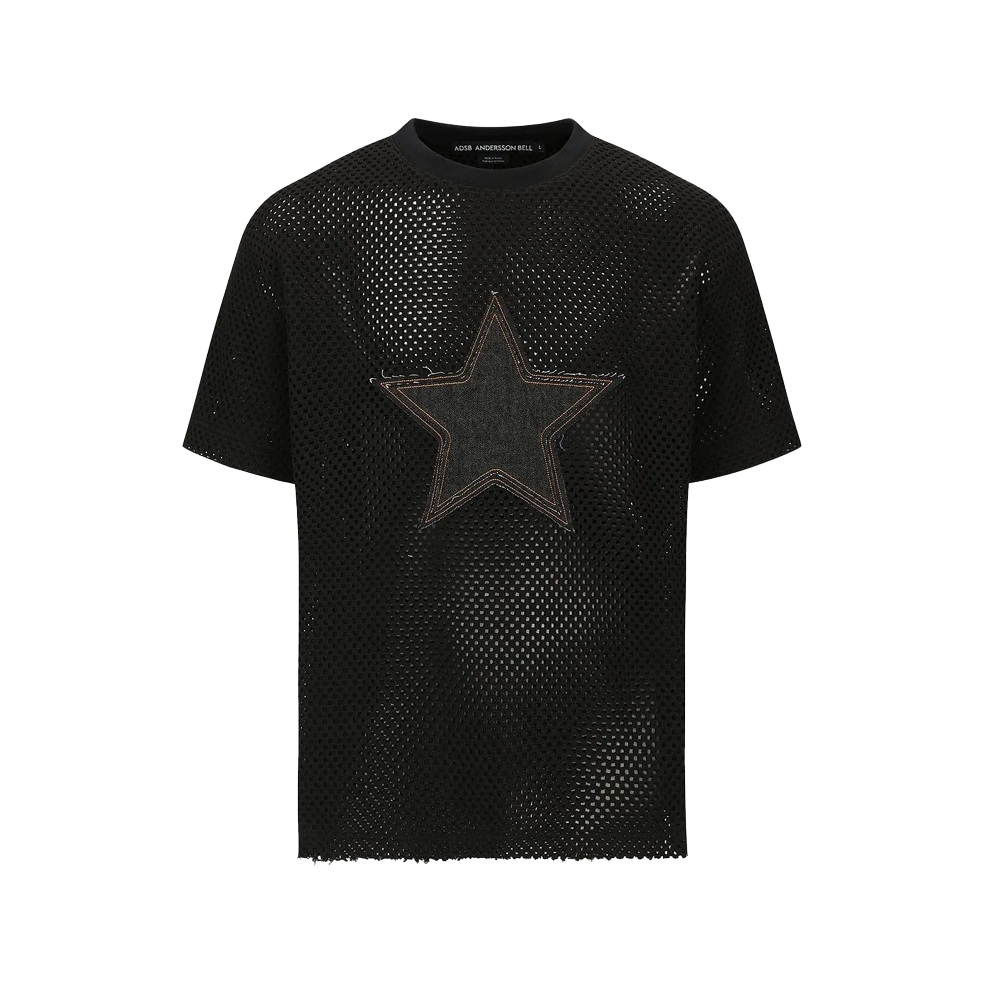Andersson Bell Star Patch Mesh T-Shirts Black ATB1295M
