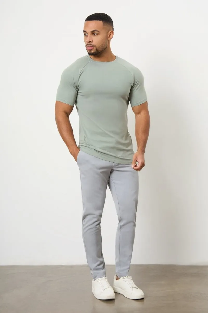 Athletic Fit Crew Neck T-Shirt in Sage