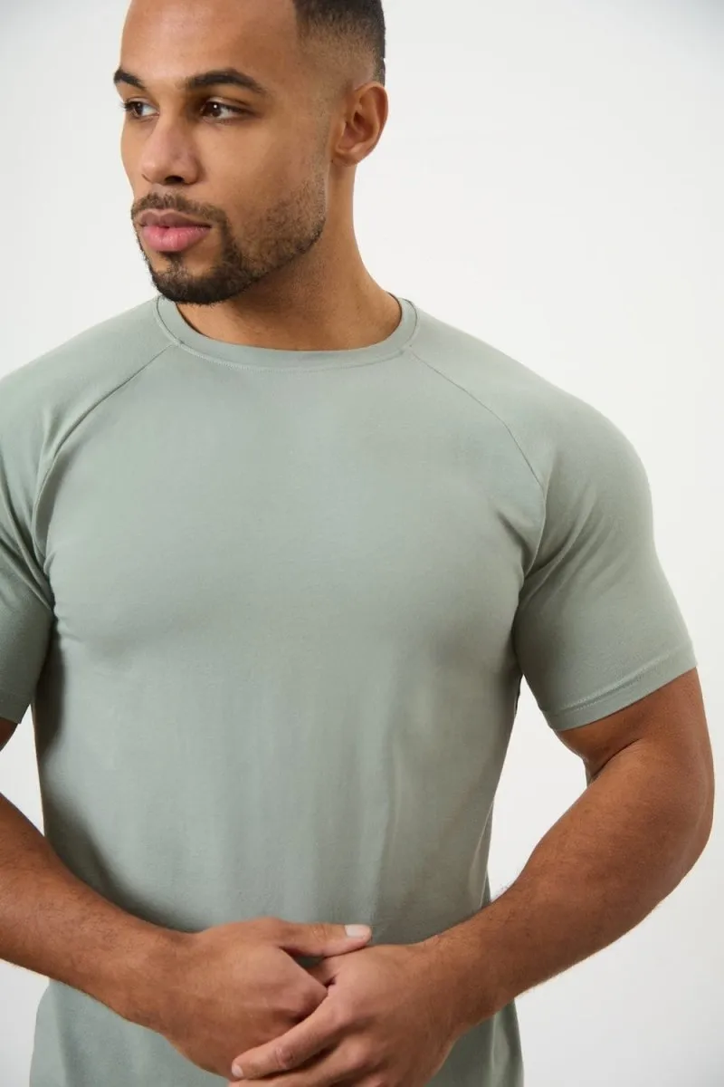 Athletic Fit Crew Neck T-Shirt in Sage