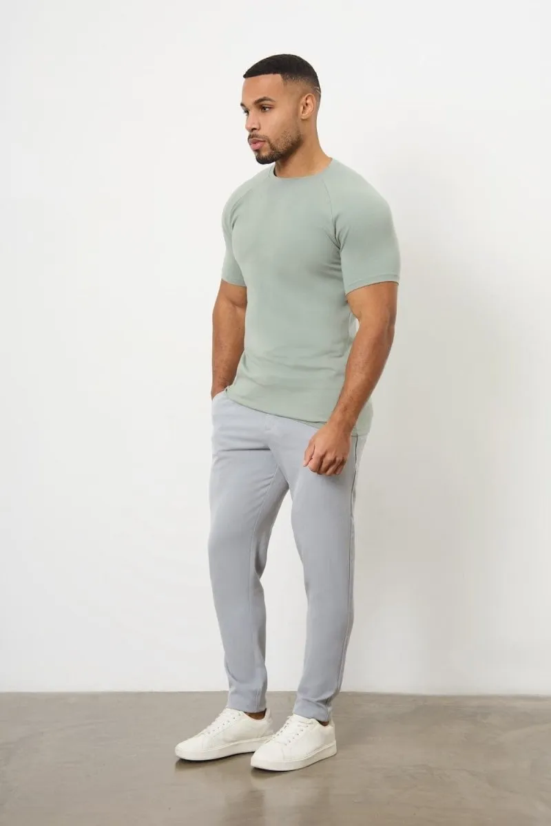 Athletic Fit Crew Neck T-Shirt in Sage