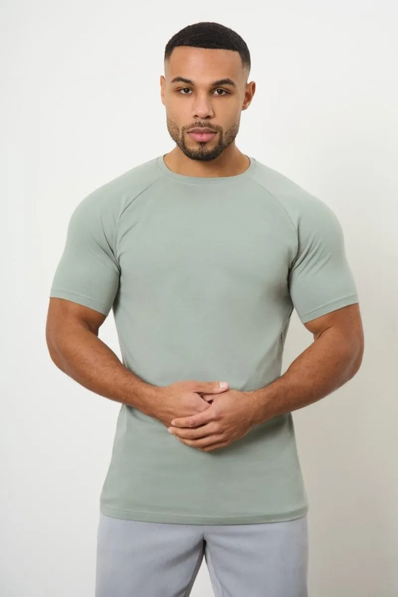 Athletic Fit Crew Neck T-Shirt in Sage