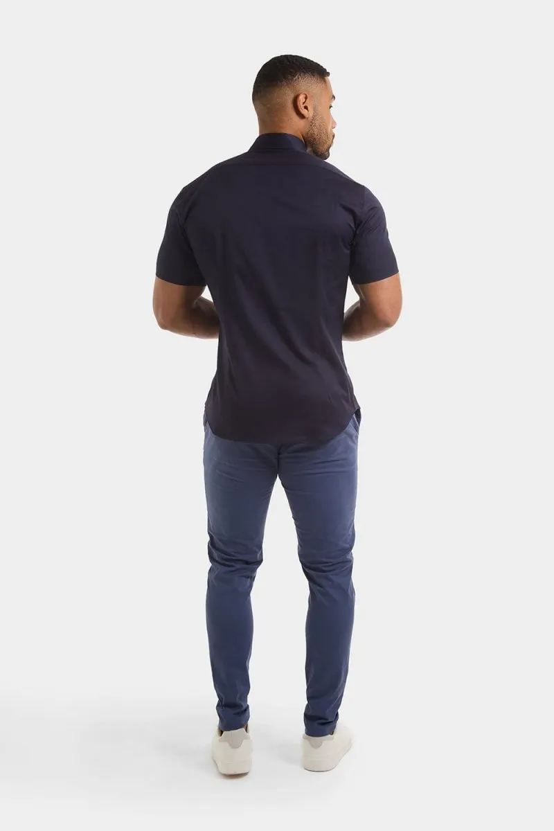 Athletic Fit Short Sleeve Signature Shirt in Navy