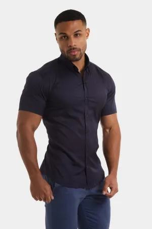 Athletic Fit Short Sleeve Signature Shirt in Navy