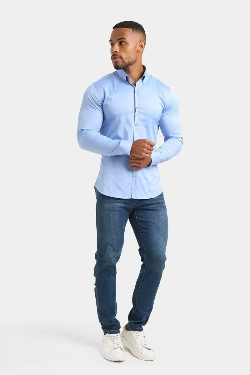 Athletic Fit Signature Shirt in Mid Blue