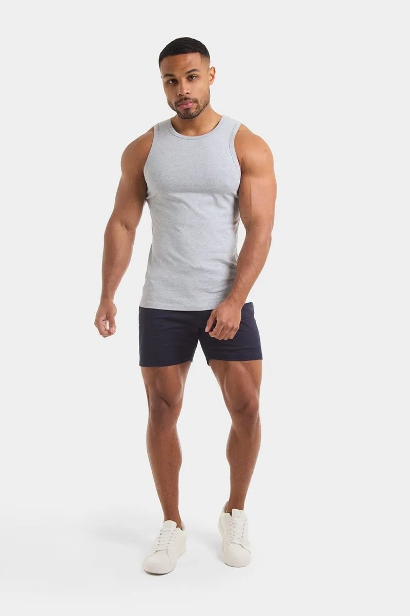 Athletic Fit Tank Top in Grey Marl