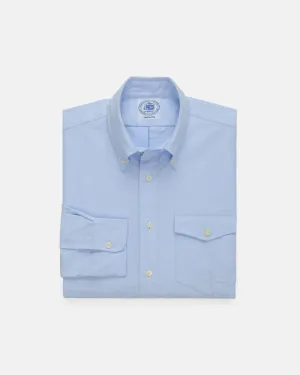 BLUE OXFORD BUTTON DOWN SHIRT - FLAP POCKET - TRIM FIT