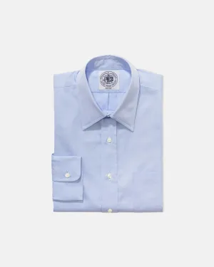 BLUE PINPOINT POINT COLLAR DRESS SHIRT