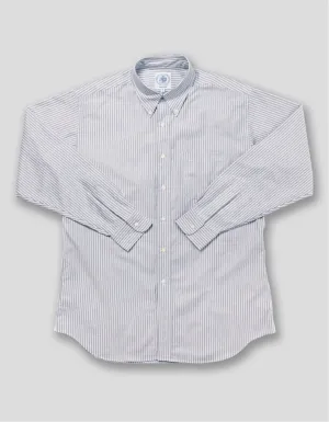 BLUE/WHITE BANKER STRIPE OXFORD SHIRT