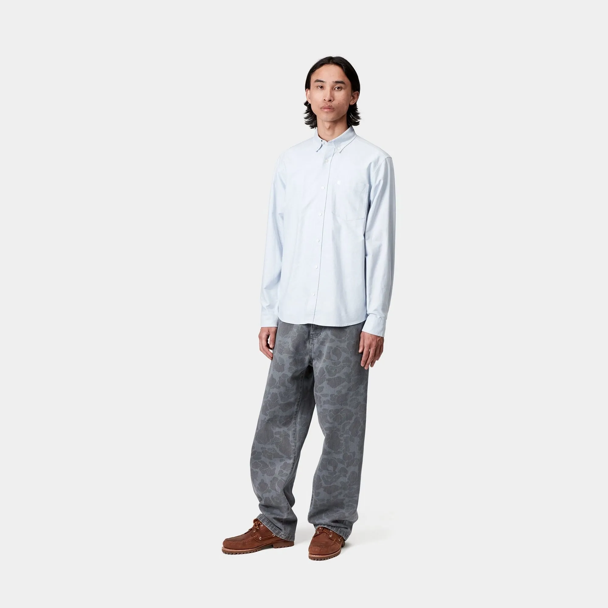 C-Logo Shirt | Blue Fog / White