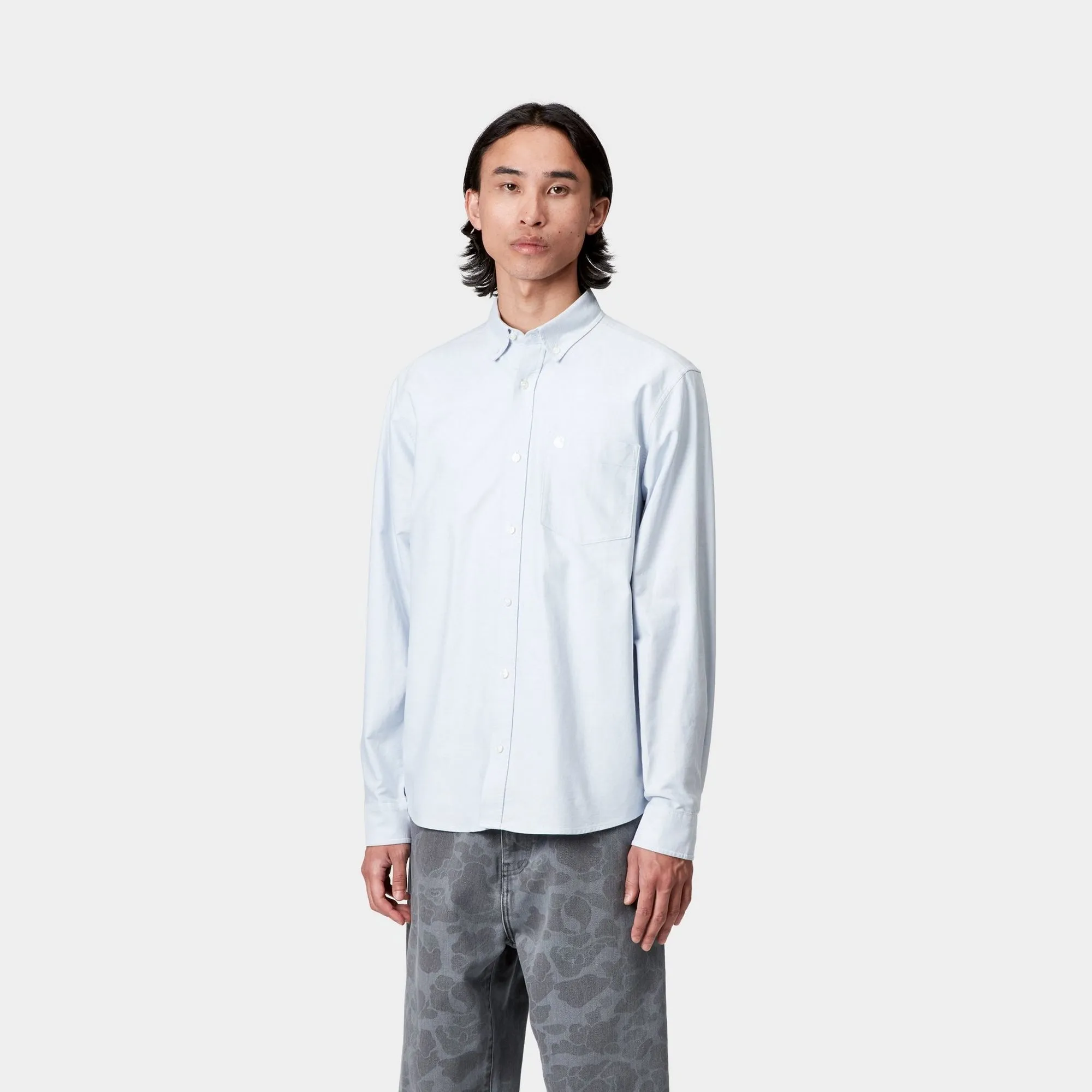 C-Logo Shirt | Blue Fog / White