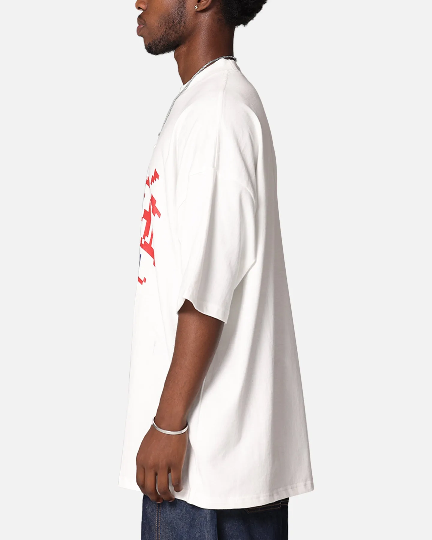 Carre Game Over Mock Neck T-Shirt Off White