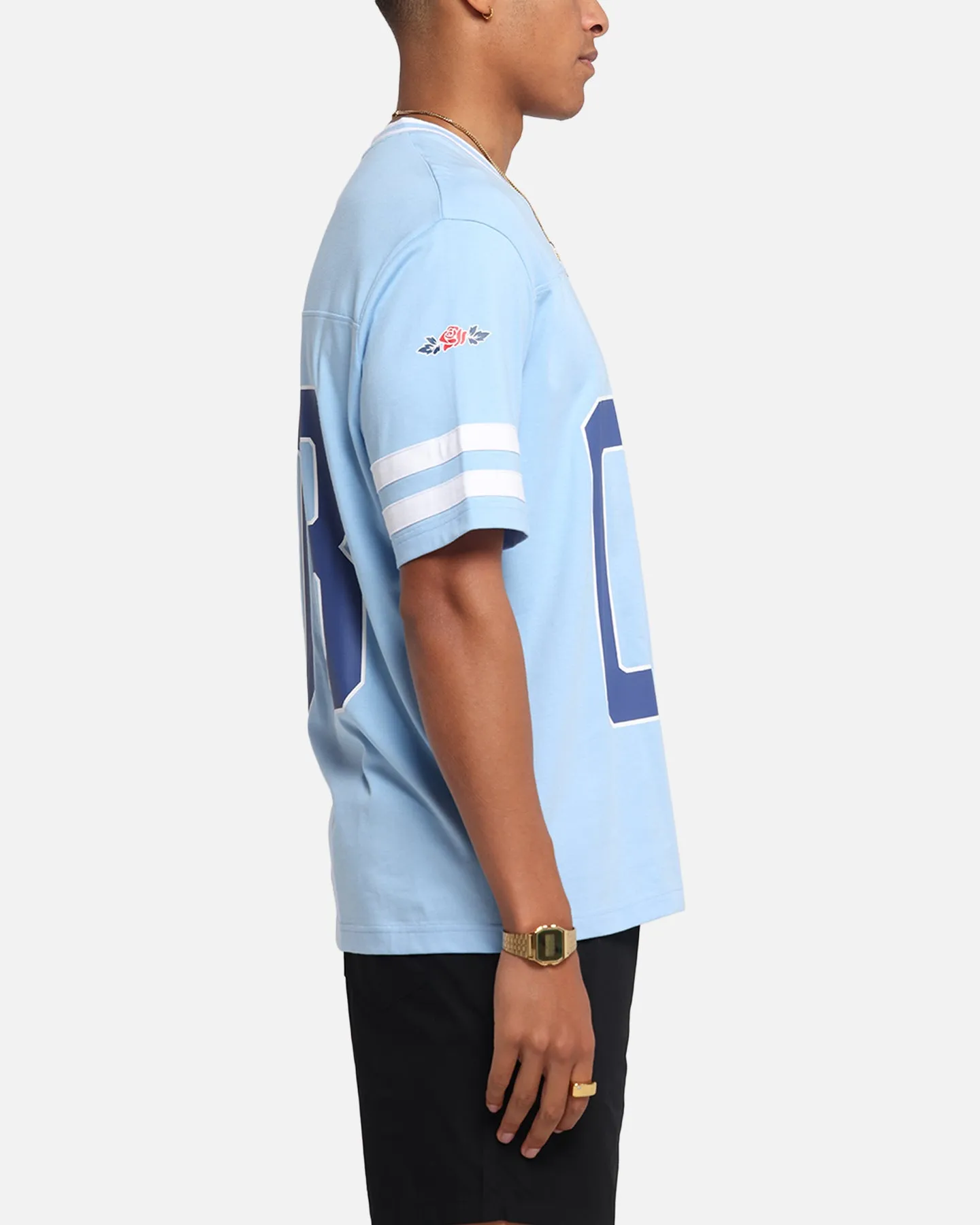 Carre Rose Football T-Shirt Light Blue