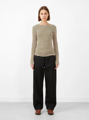 Charlotte Long Sleeve Top Pink and Olive