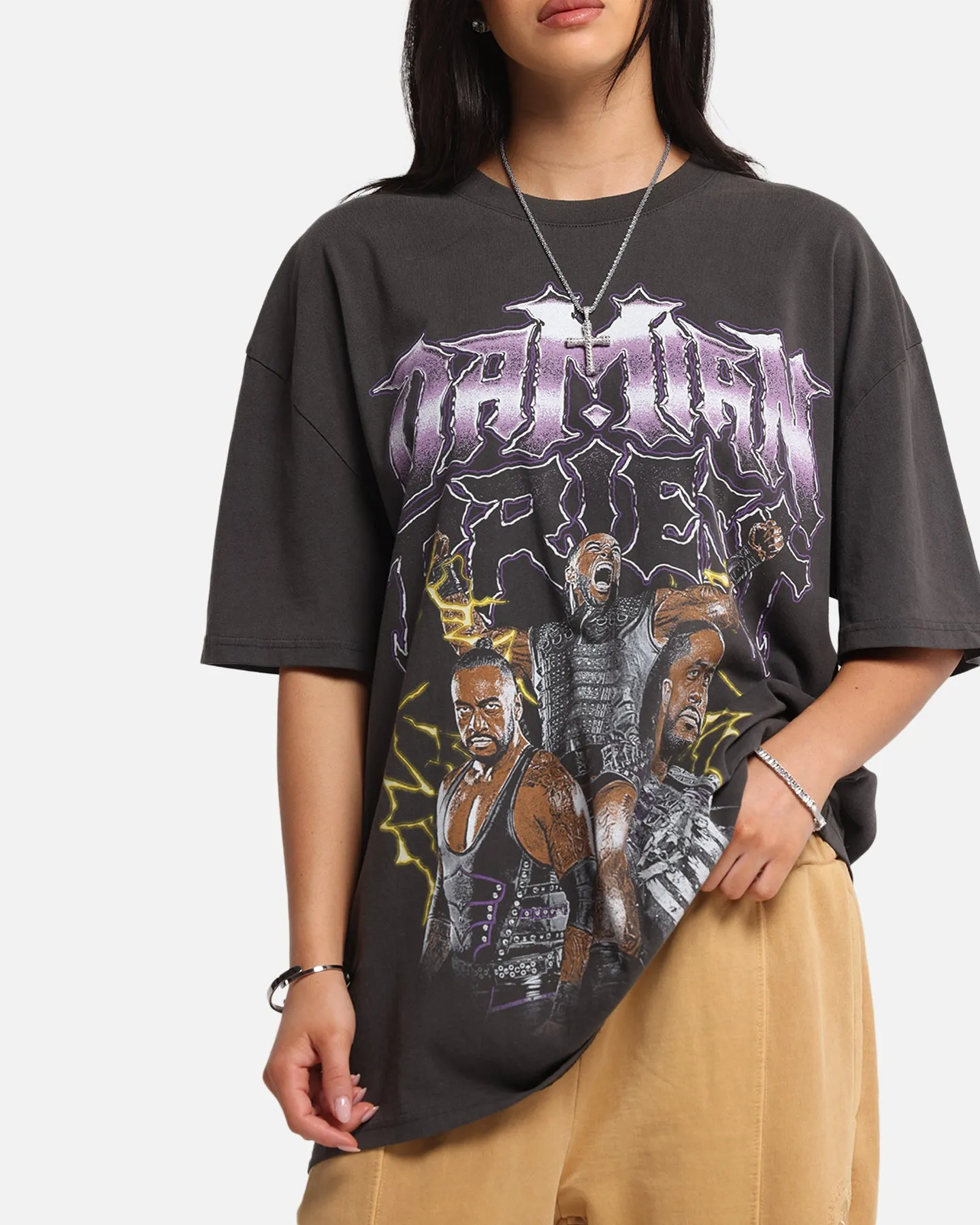 Culture Kings X WWE Damian Priest Wrestlemania XLI Heavy T-Shirt Black Wash