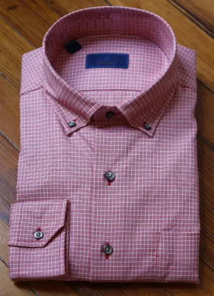 David Donahue Crimson Casual Button Down