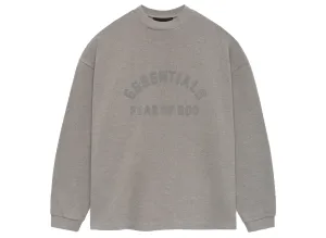 Fear of God Essentials Heavy L/S Tee in Heather Grey