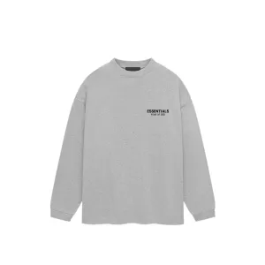 Fear of God Essentials Jersey Long Sleeve T-Shirt in Light Heather Grey