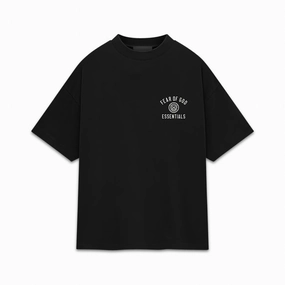 Fear of God Essentials Jersey Crewneck Tee in Black