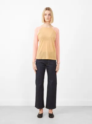 Gene Long Sleeve Tee Hen Yellow and Buio Pink