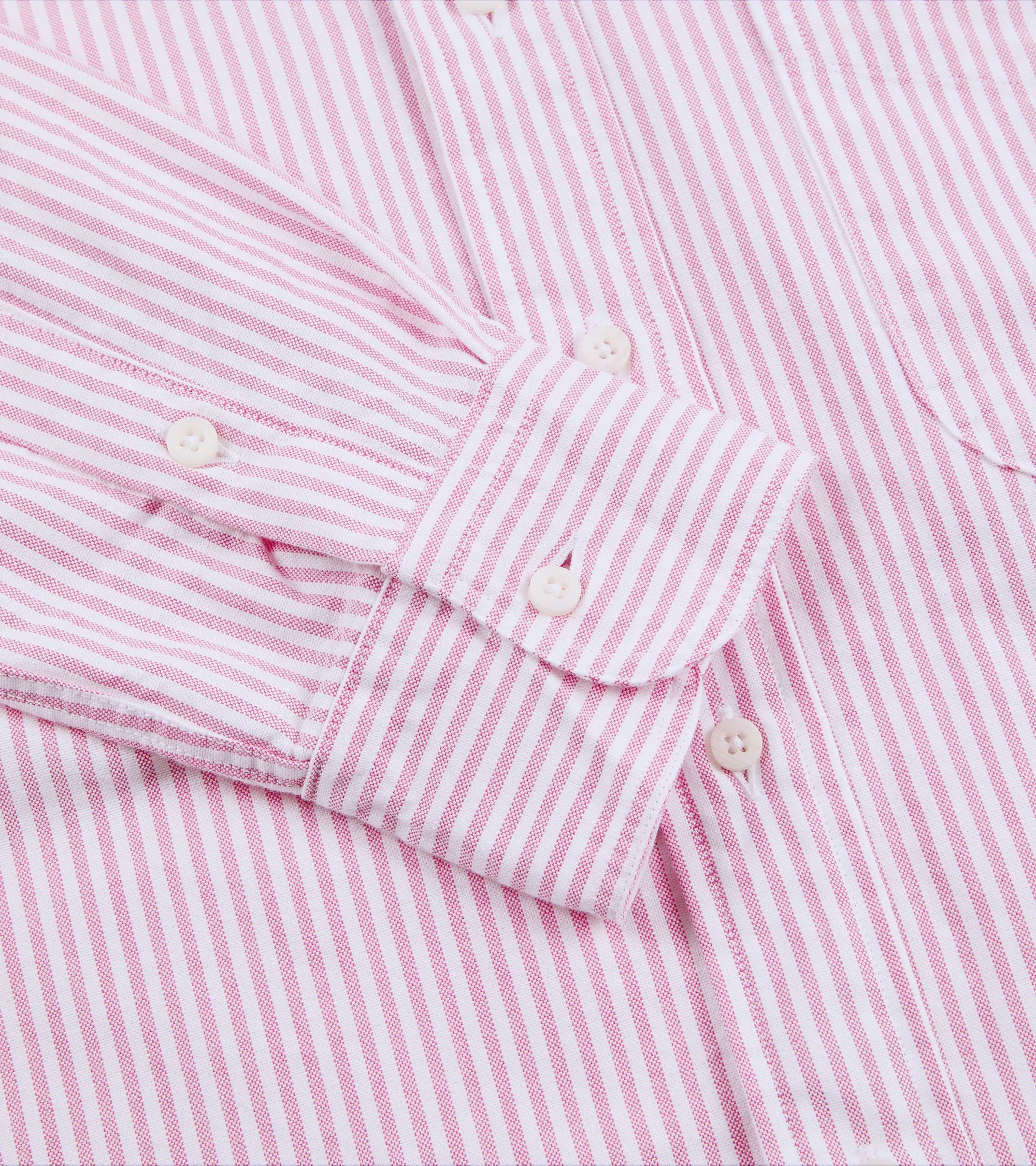 Gitman Vintage Spring Striped Oxford Button Down Shirt: Berry