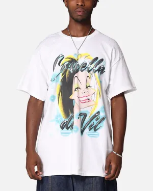 Goat Crew Disney Cruella De Vil Airbrush T-Shirt White