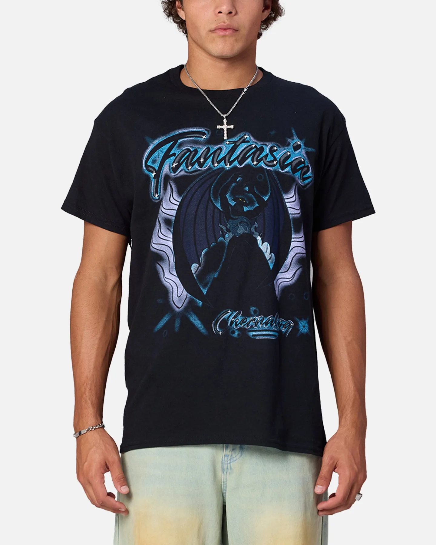 Goat Crew Disney Fantasia Chernabog Airbrush T-Shirt Black