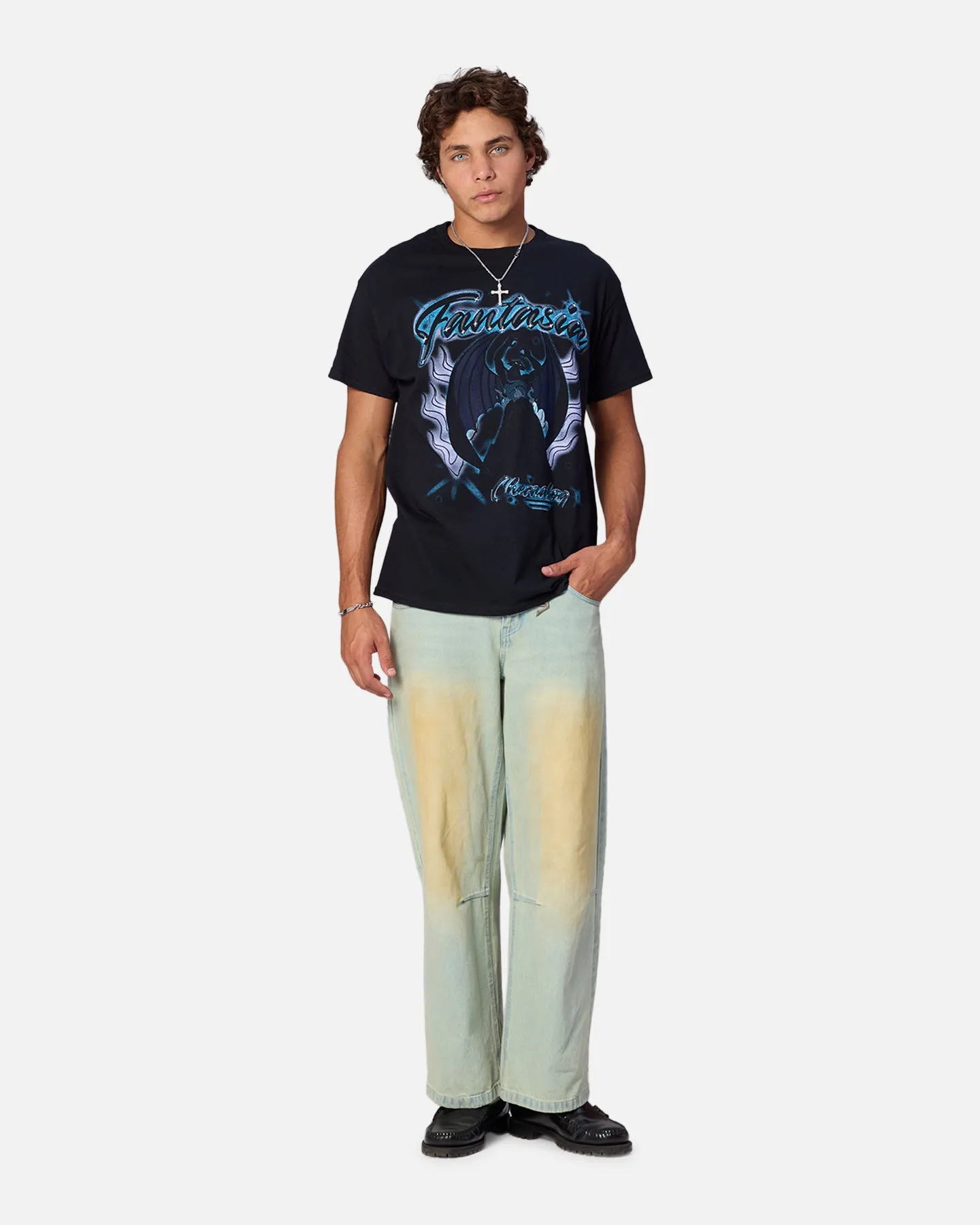 Goat Crew Disney Fantasia Chernabog Airbrush T-Shirt Black