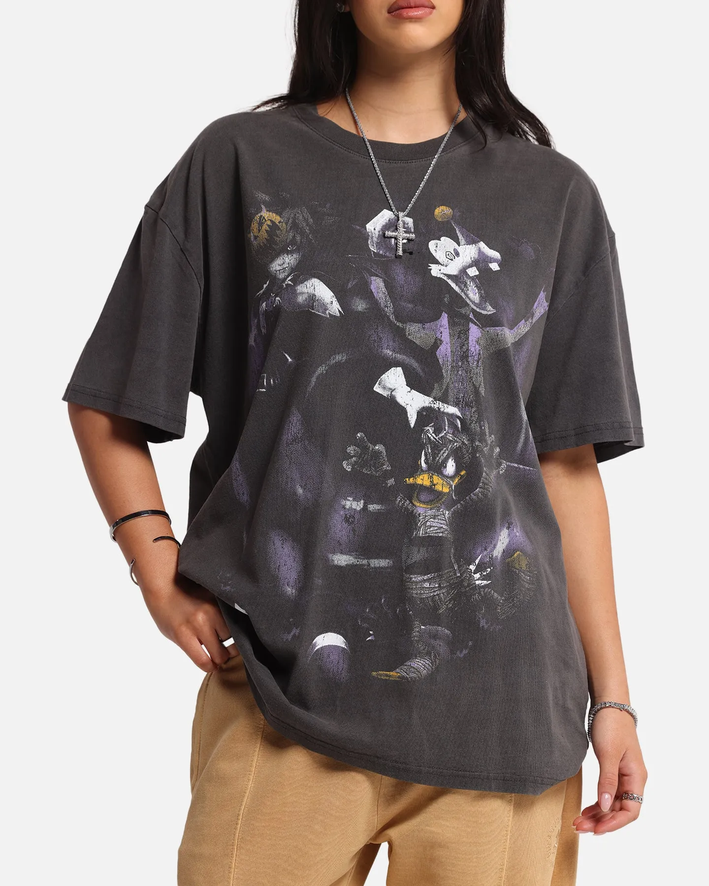 Goat Crew Disney Kingdom Hearts Halloween Town Heavy T-Shirt Black Wash