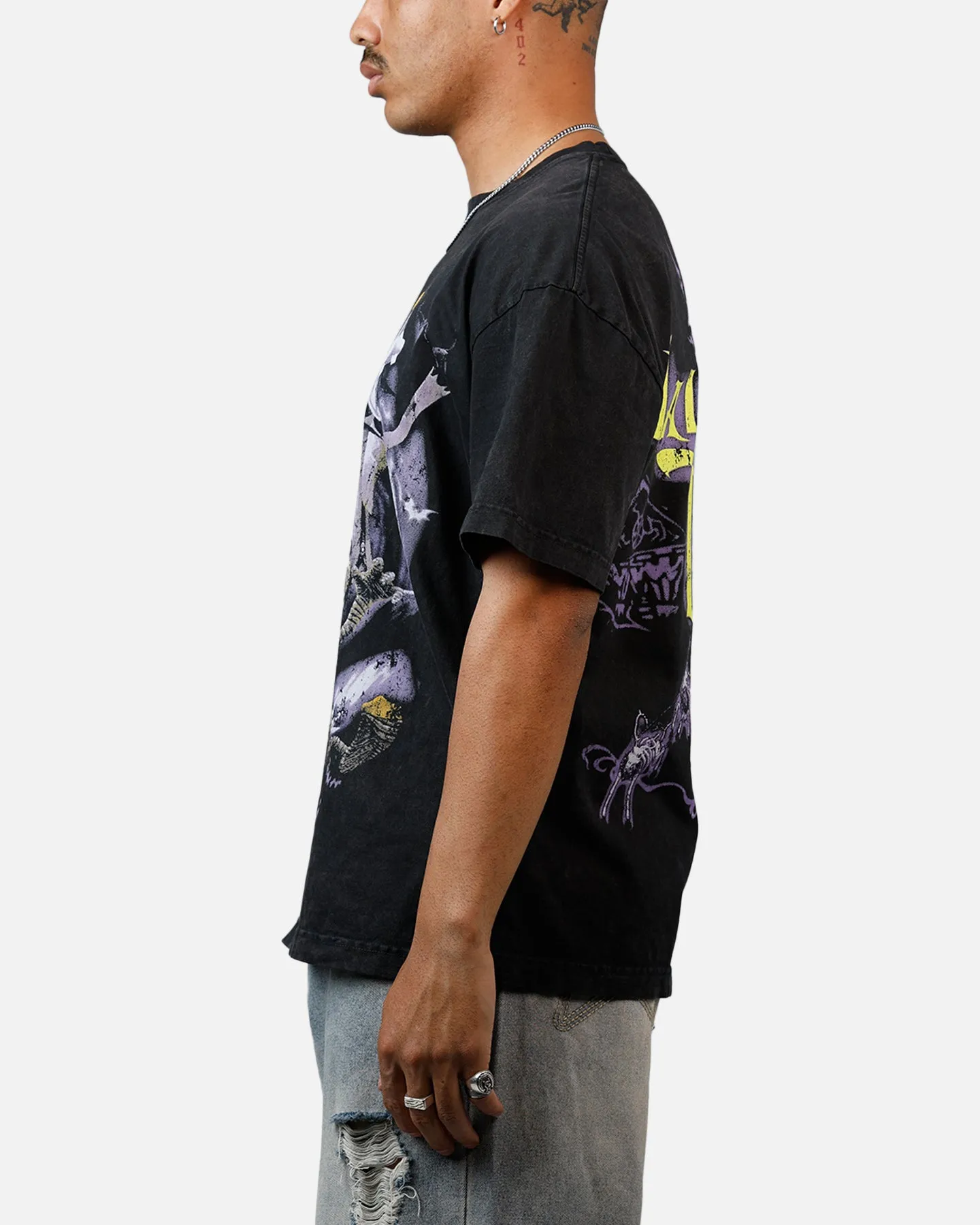 Goat Crew Disney Kingdom Hearts Halloween Town Heavyweight T-Shirt Black Acidwash