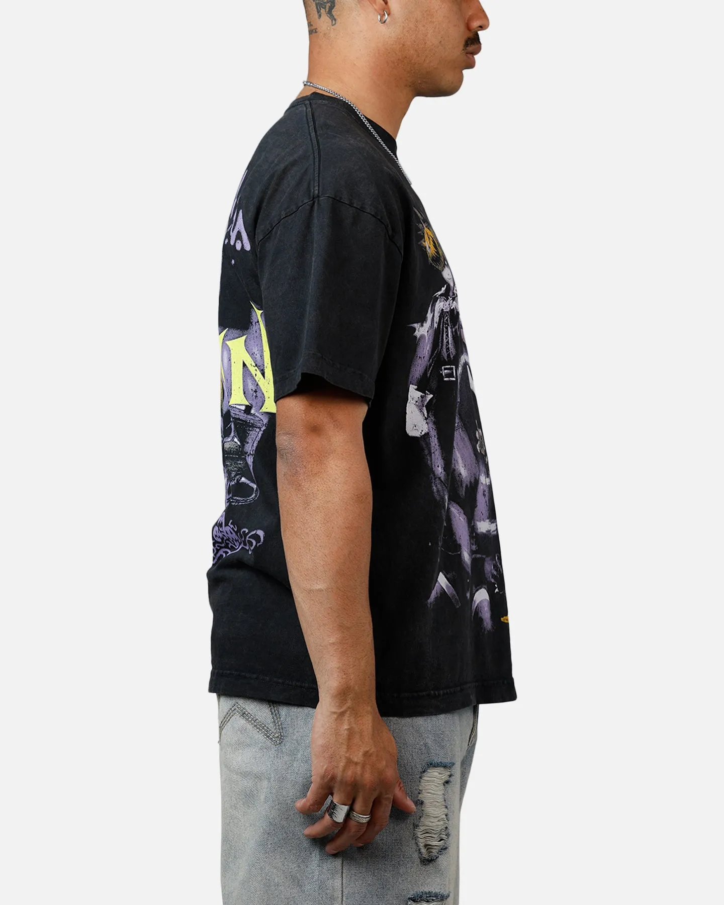 Goat Crew Disney Kingdom Hearts Halloween Town Heavyweight T-Shirt Black Acidwash