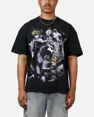 Goat Crew Disney Kingdom Hearts Halloween Town Heavyweight T-Shirt Black Acidwash