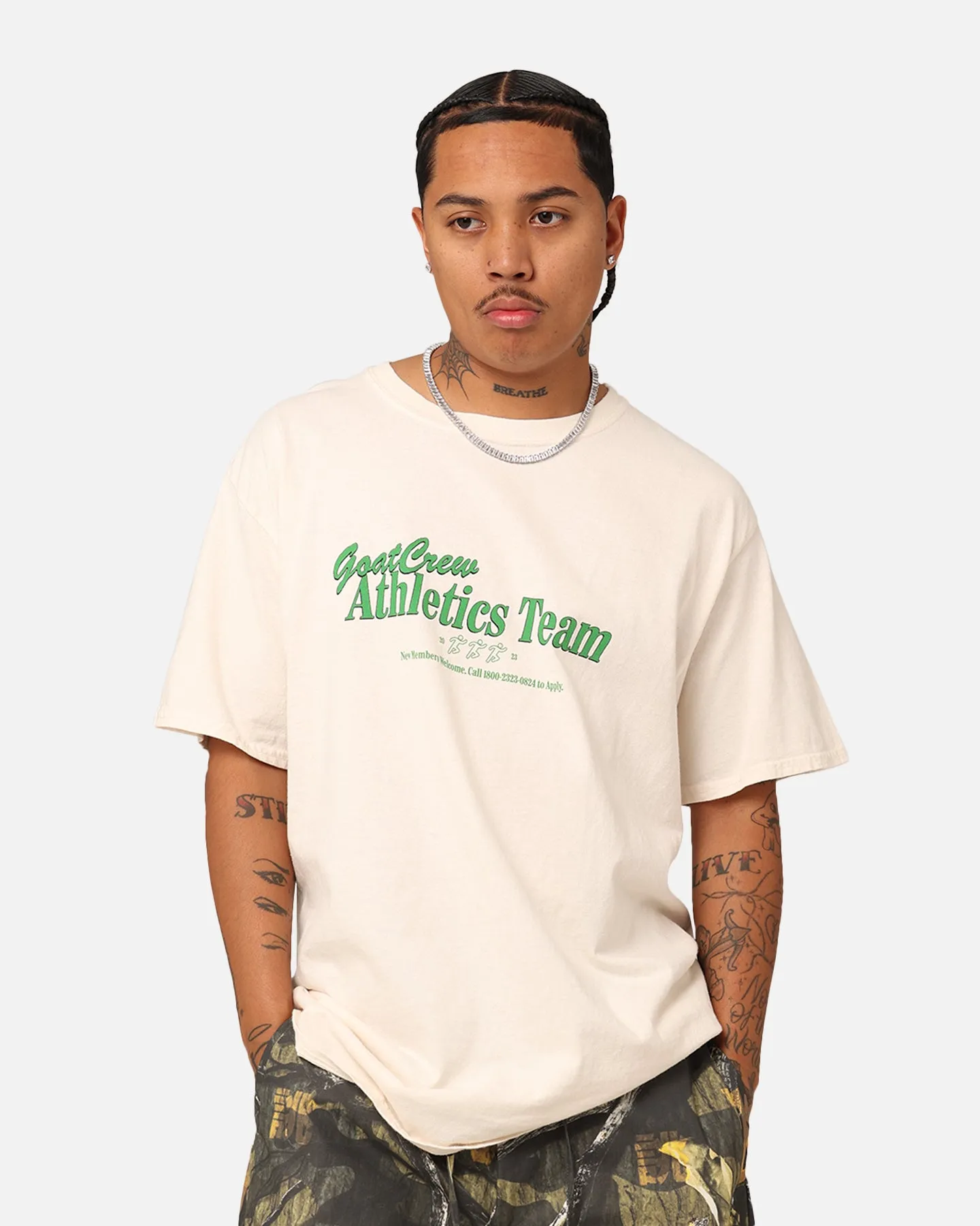 Goat Crew GC Athlete T-Shirt Off White