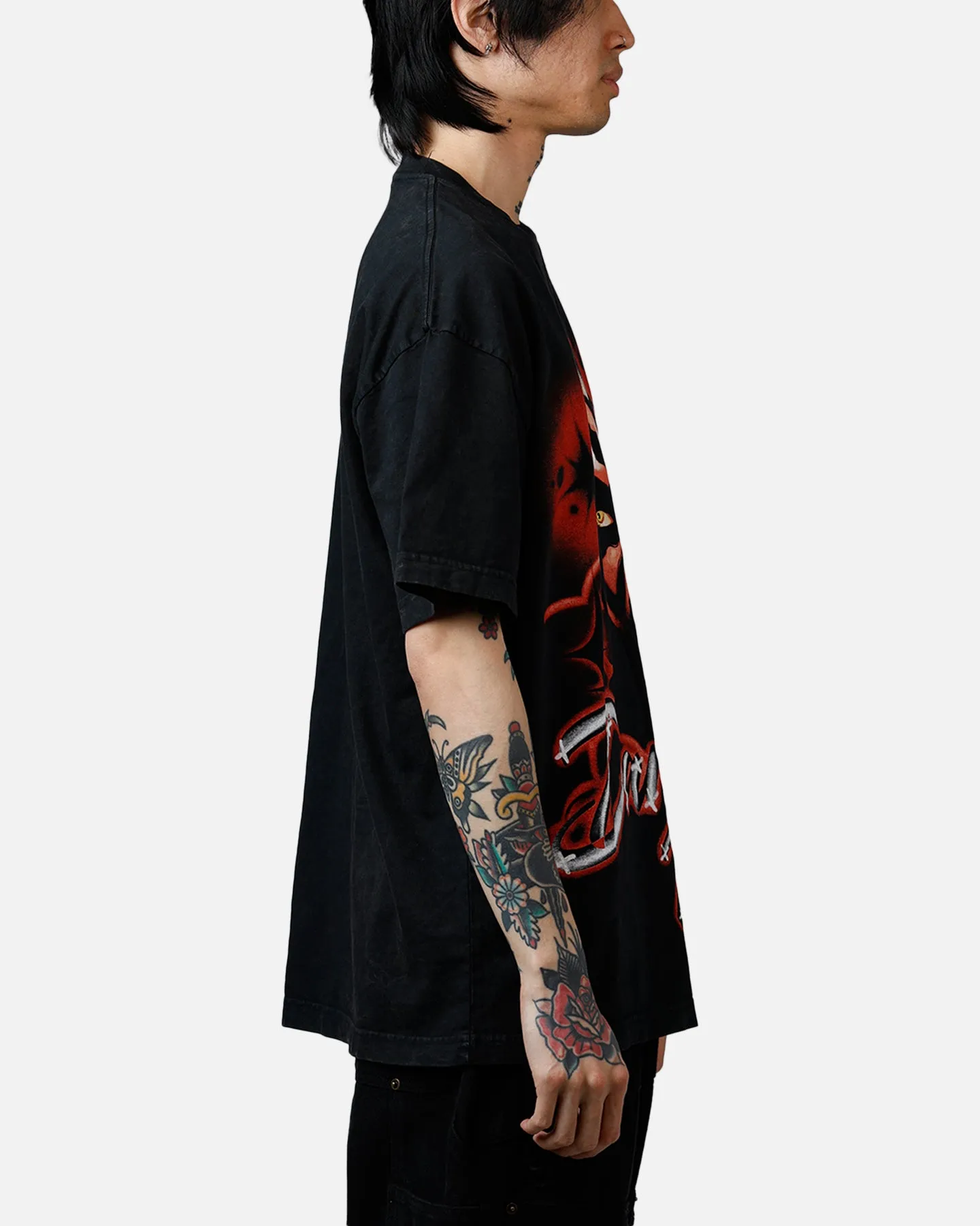 Goat Crew Star Wars Darth Maul Airbrush T-Shirt Black Acidwash
