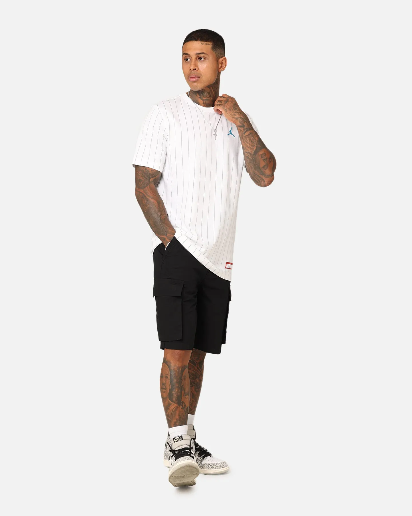 Jordan Flight MVP Crew T-Shirt White/Dark Powder