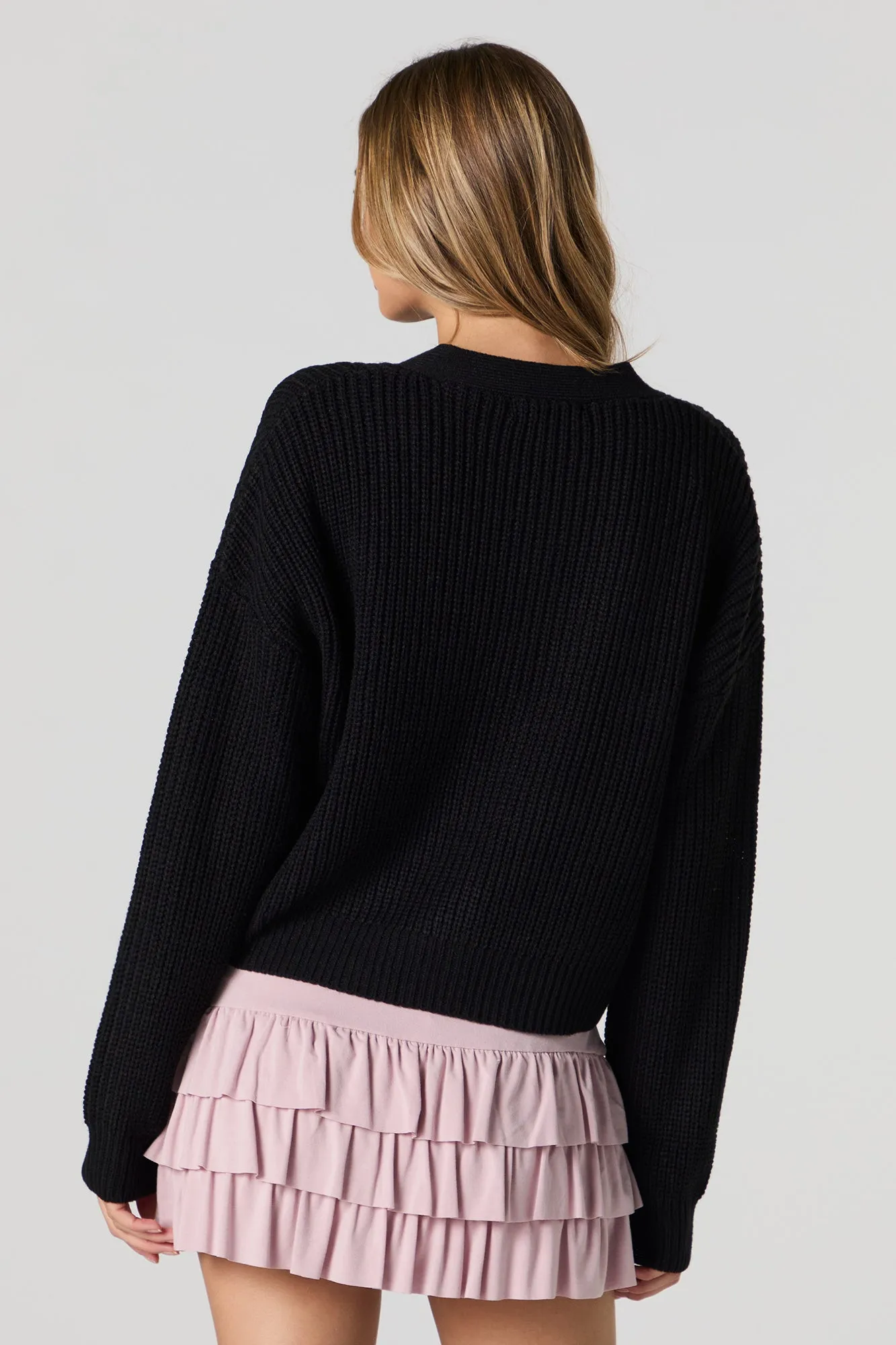 Knit Button-Up Cardigan