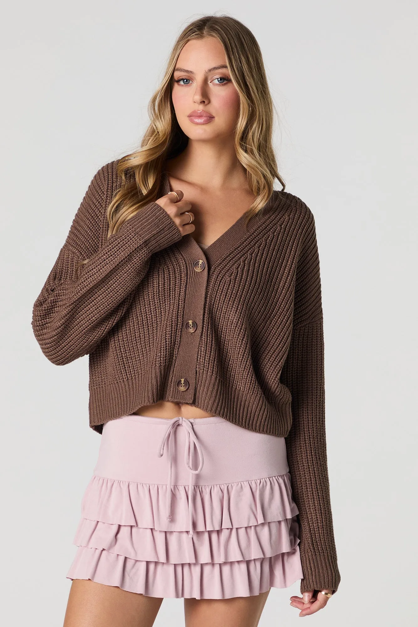 Knit Button-Up Cardigan
