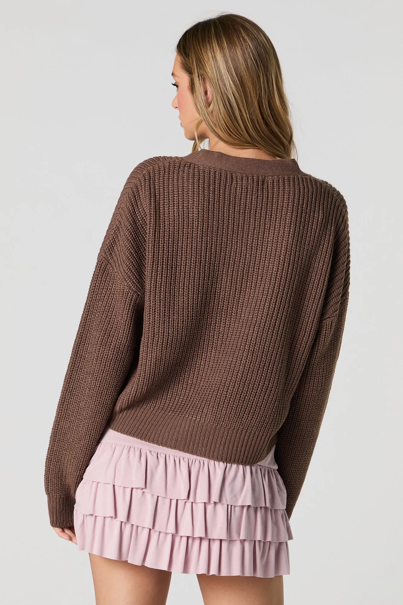 Knit Button-Up Cardigan