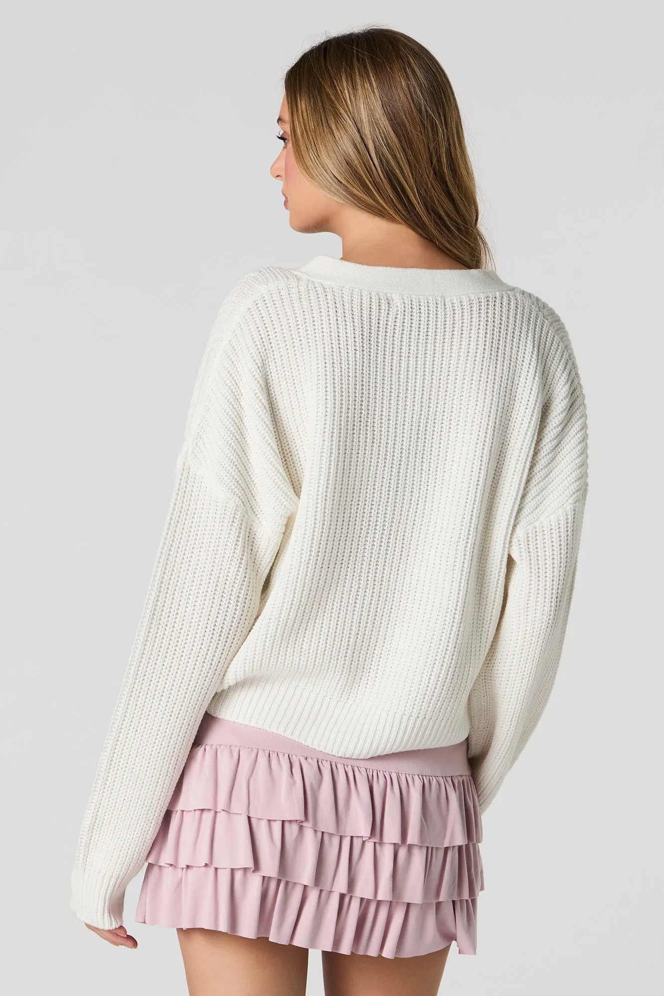 Knit Button-Up Cardigan