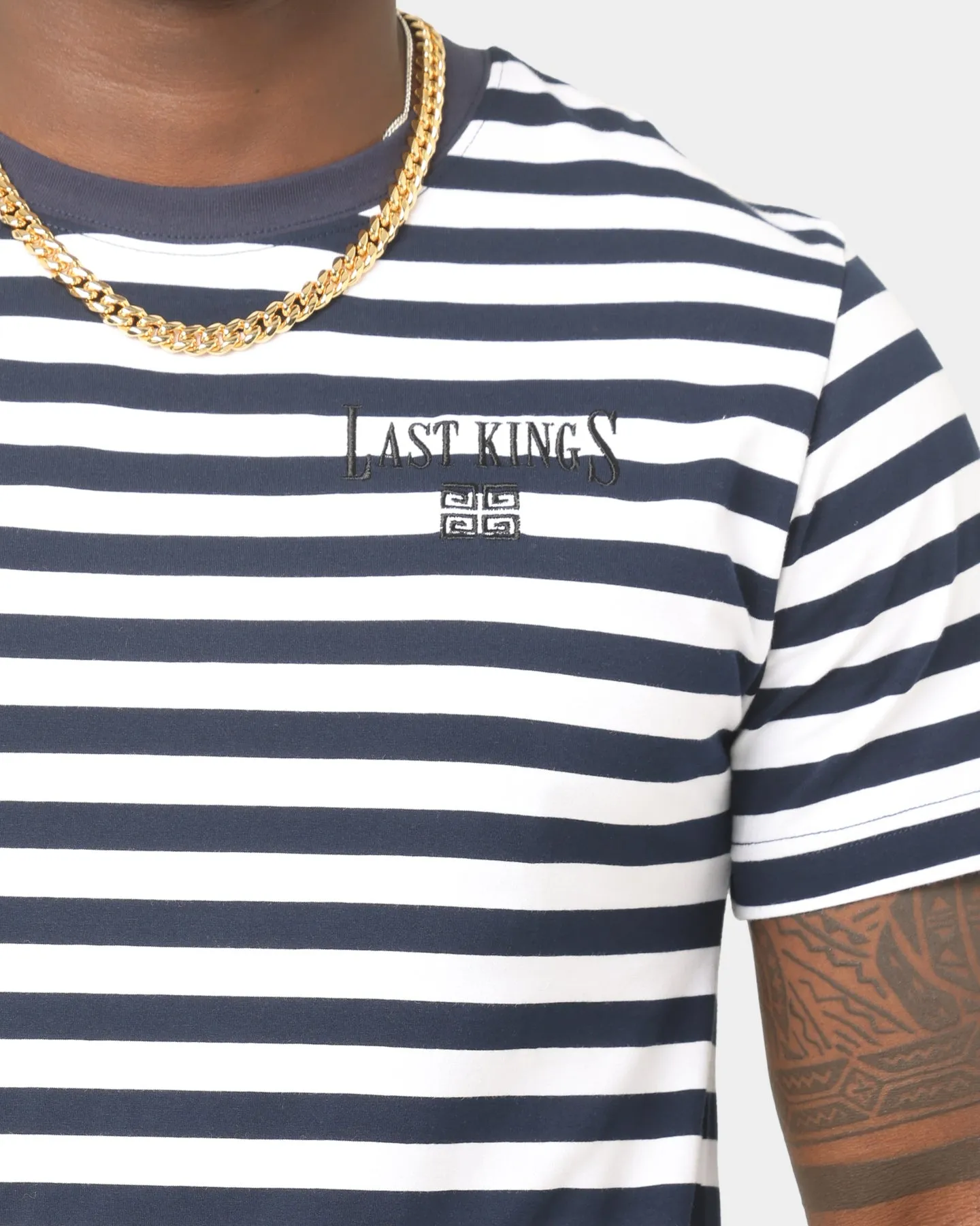 Last Kings Stripes Short Sleeve T-Shirt Navy