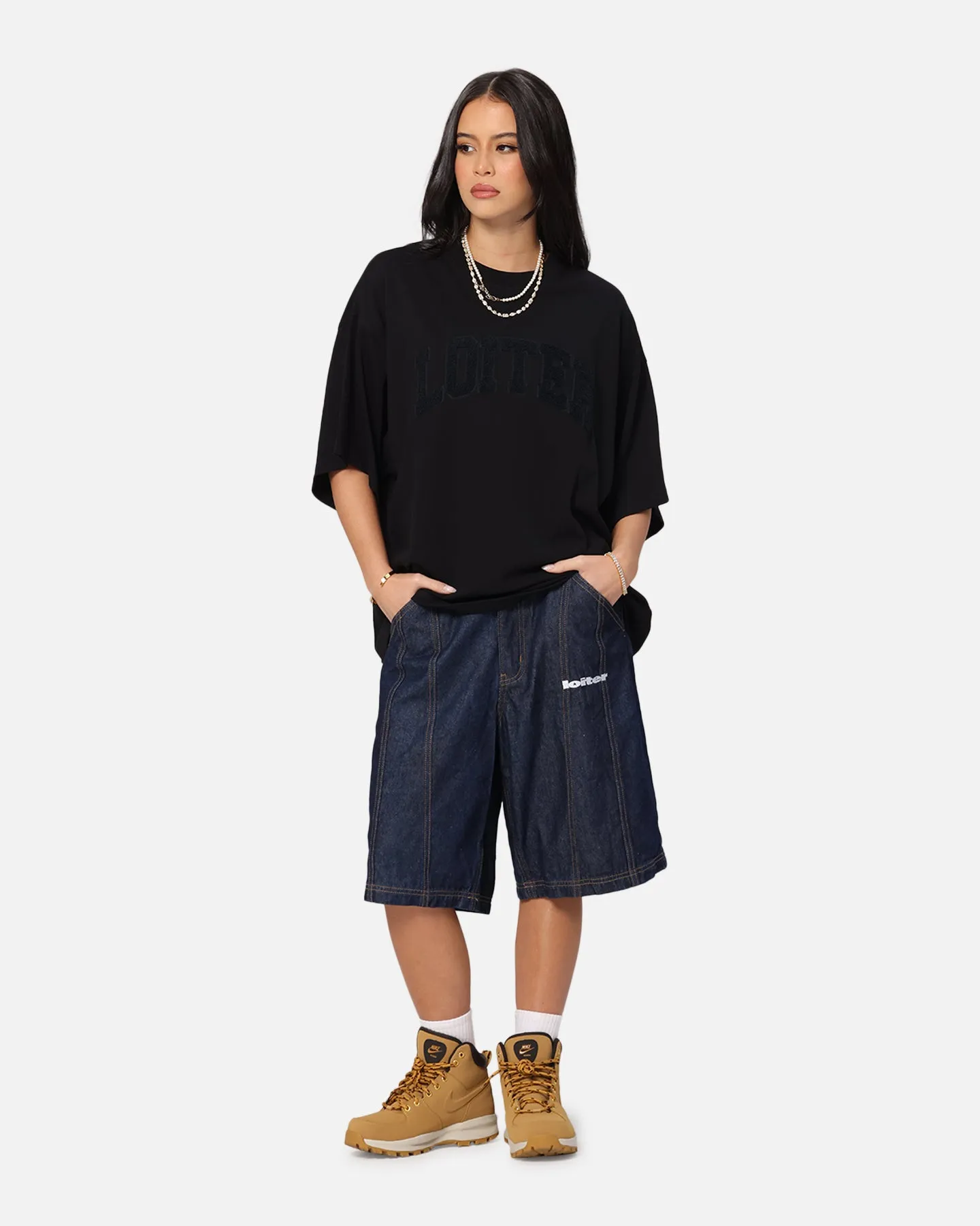 Loiter Arch Premium Boxy T-Shirt Black