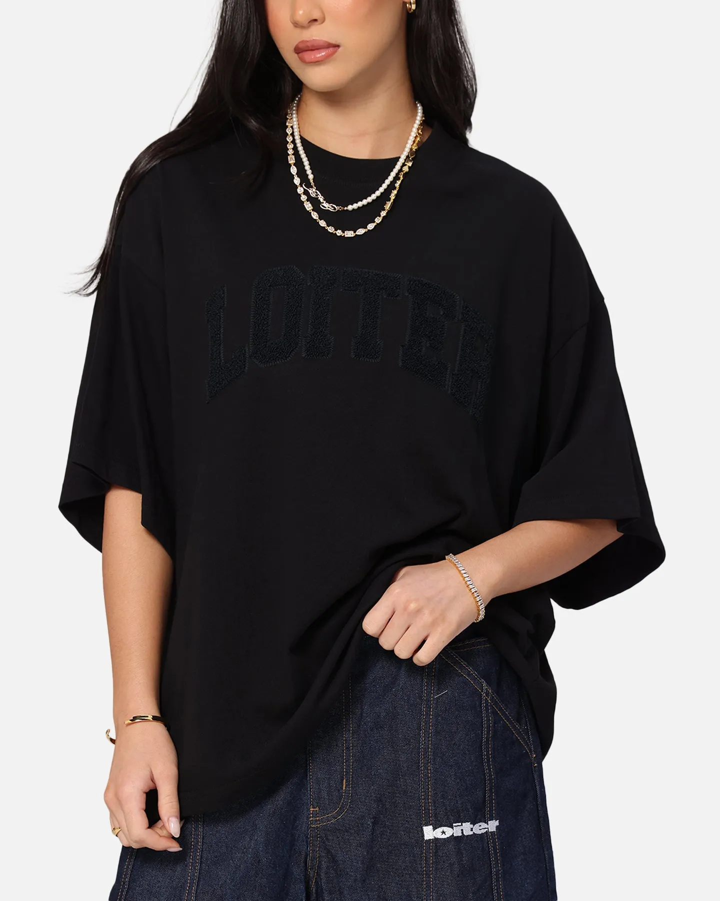Loiter Arch Premium Boxy T-Shirt Black