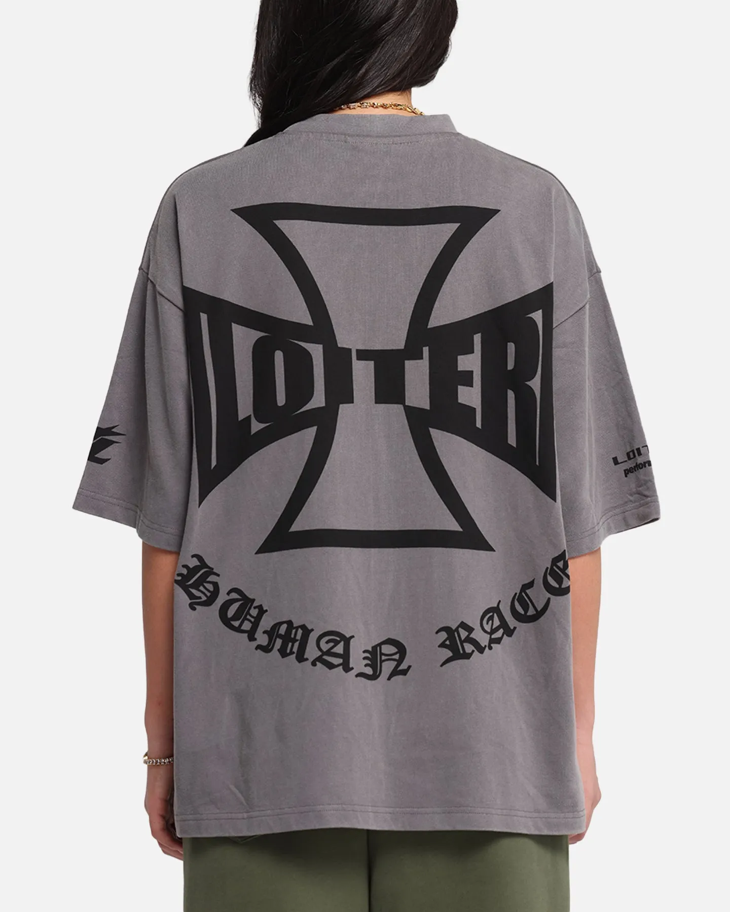 Loiter Biker Vintage T-Shirt Vintage Charcoal
