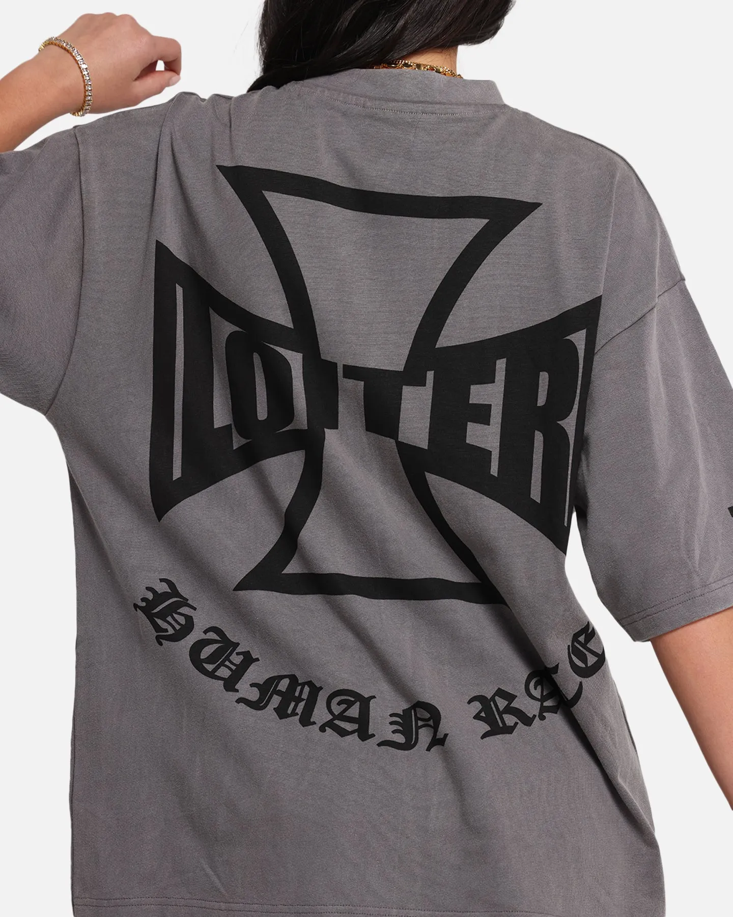 Loiter Biker Vintage T-Shirt Vintage Charcoal